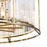 ROY7039 Royal 10 Light Crystal Ceiling Pendant Antique Brass