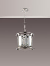 ROY7119 Royal 3 Light Crystal Ceiling Pendant Polished Nickel