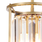 ROY7219 Royal 1 Light Crystal Ceiling Pendant Antique Brass