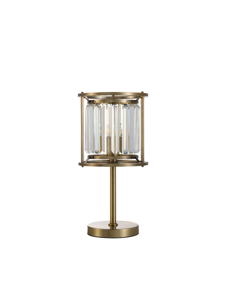 ROY7319 Royal 1 Light Crystal Table Lamp Antique Brass