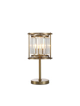 ROY7319 Royal 1 Light Crystal Table Lamp Antique Brass