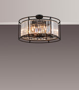 ROY8019 Royal 8 Light Crystal Ceiling Pendant Satin Black