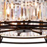 ROY8019 Royal 8 Light Crystal Ceiling Pendant Satin Black