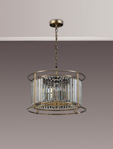 ROY9219 Royal 6 Light Crystal Ceiling Pendant Antique Brass