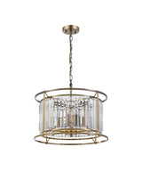 ROY9219 Royal 6 Light Crystal Ceiling Pendant Antique Brass