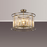 ROY9219 Royal 6 Light Crystal Ceiling Pendant Antique Brass