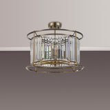 ROY9219 Royal 6 Light Crystal Ceiling Pendant Antique Brass