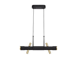 ACA0767 Acamari Pendant 8W LED in a Sand Black/Gold Finish