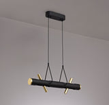 ACA0767 Acamari Pendant 8W LED in a Sand Black/Gold Finish