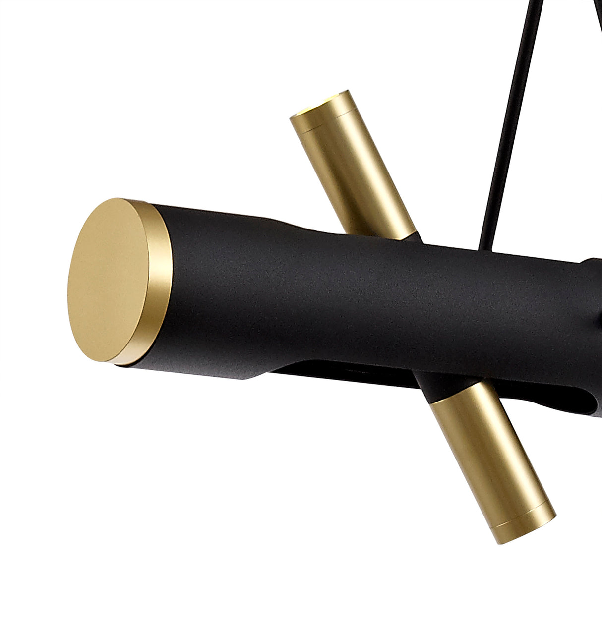 ACA0767 Acamari Pendant 8W LED in a Sand Black/Gold Finish