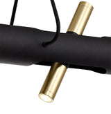 ACA0767 Acamari Pendant 8W LED in a Sand Black/Gold Finish