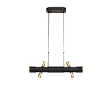 ACA0767 Acamari Pendant 8W LED in a Sand Black/Gold Finish