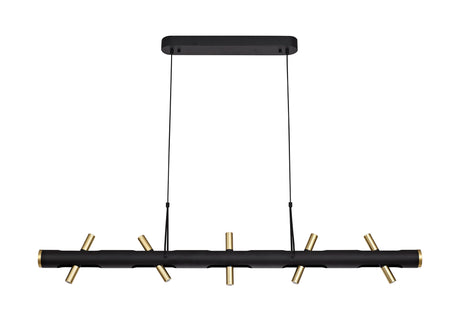 ACA1767 Acamari Pendant 20W LED in a Sand Black/Gold Finish