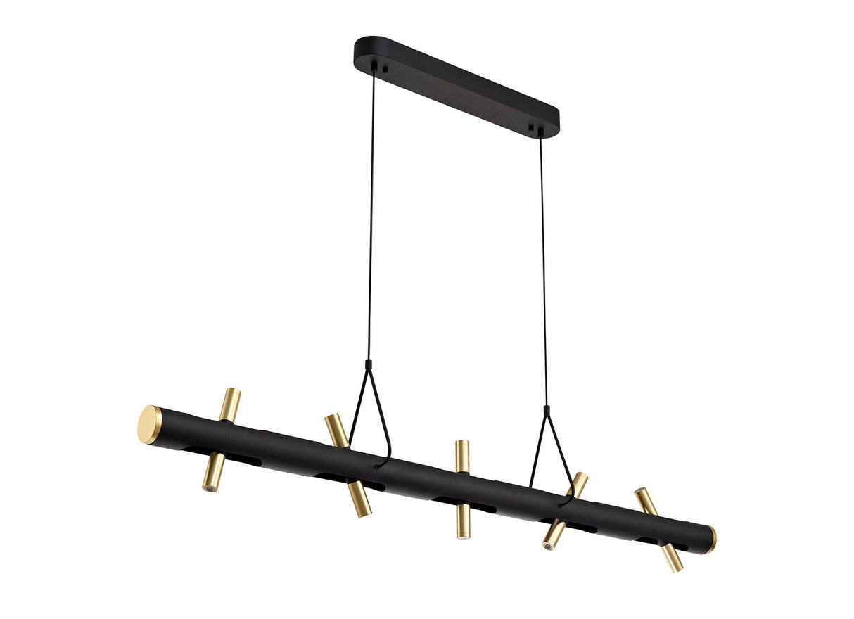 ACA1767 Acamari Pendant 20W LED in a Sand Black/Gold Finish