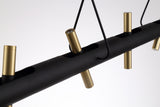 ACA1767 Acamari Pendant 20W LED in a Sand Black/Gold Finish