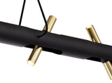 ACA1767 Acamari Pendant 20W LED in a Sand Black/Gold Finish