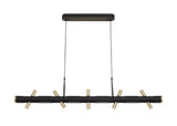 ACA1767 Acamari Pendant 20W LED in a Sand Black/Gold Finish