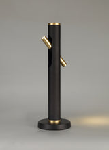 ACA3767 Acamari 50cm Table Lamp 4W LED in a Sand Black/Gold Finish