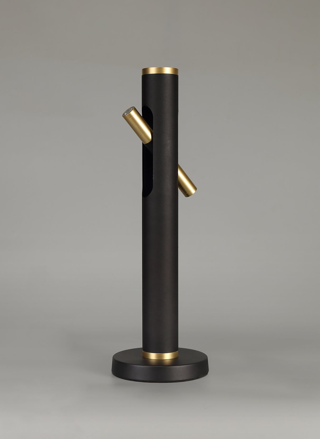 ACA3767 Acamari 50cm Table Lamp 4W LED in a Sand Black/Gold Finish