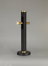 ACA3767 Acamari 50cm Table Lamp 4W LED in a Sand Black/Gold Finish