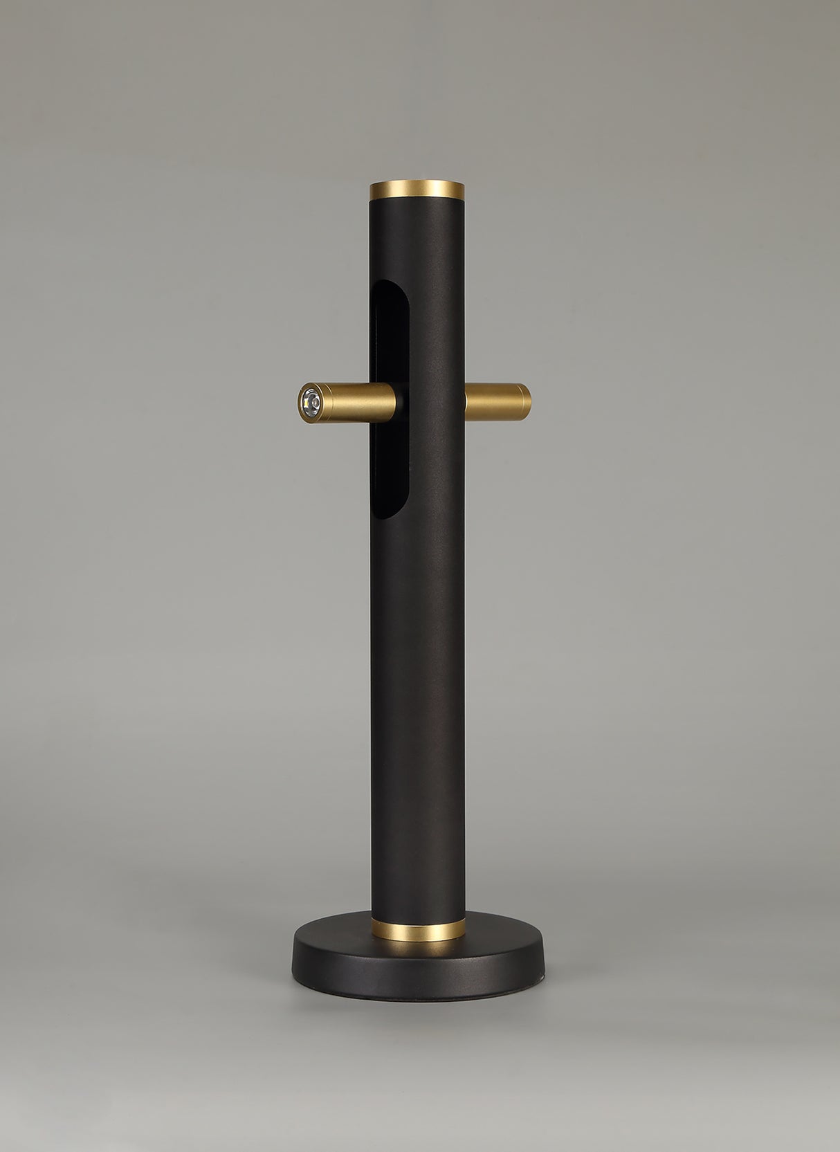 ACA3767 Acamari 50cm Table Lamp 4W LED in a Sand Black/Gold Finish