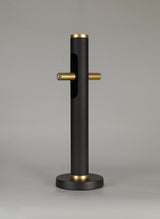 ACA3767 Acamari 50cm Table Lamp 4W LED in a Sand Black/Gold Finish