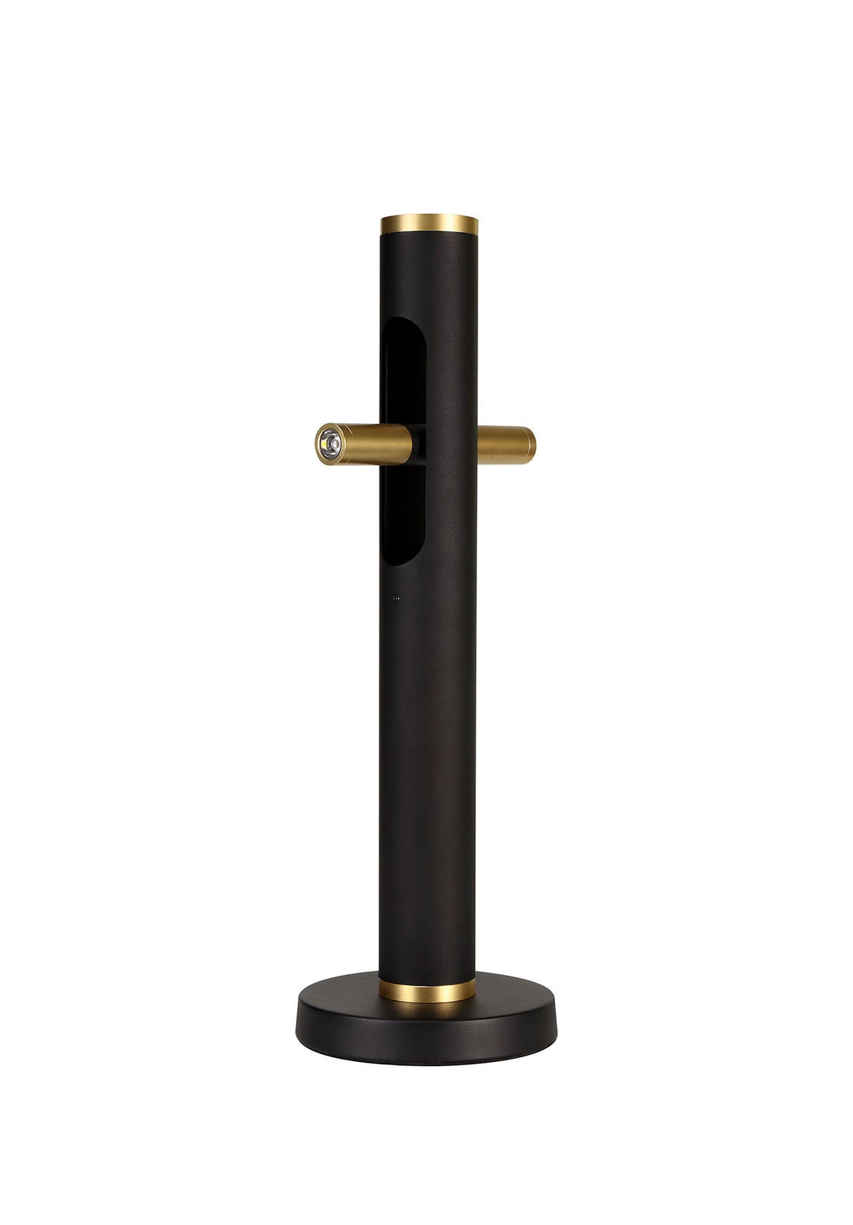 ACA3767 Acamari 50cm Table Lamp 4W LED in a Sand Black/Gold Finish