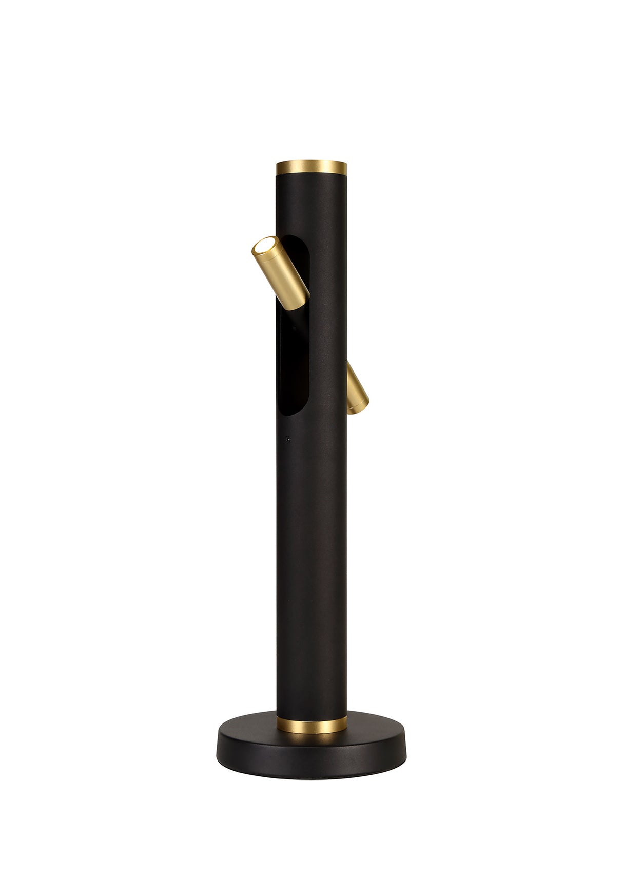 ACA3767 Acamari 50cm Table Lamp 4W LED in a Sand Black/Gold Finish