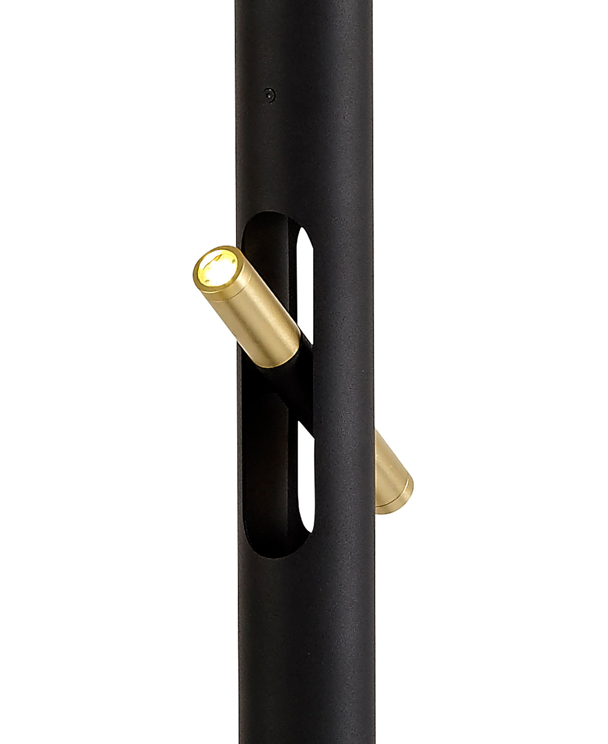 ACA4767 Acamari 153cm Floor Lamp 12W LED in a Sand Black/Gold Finish