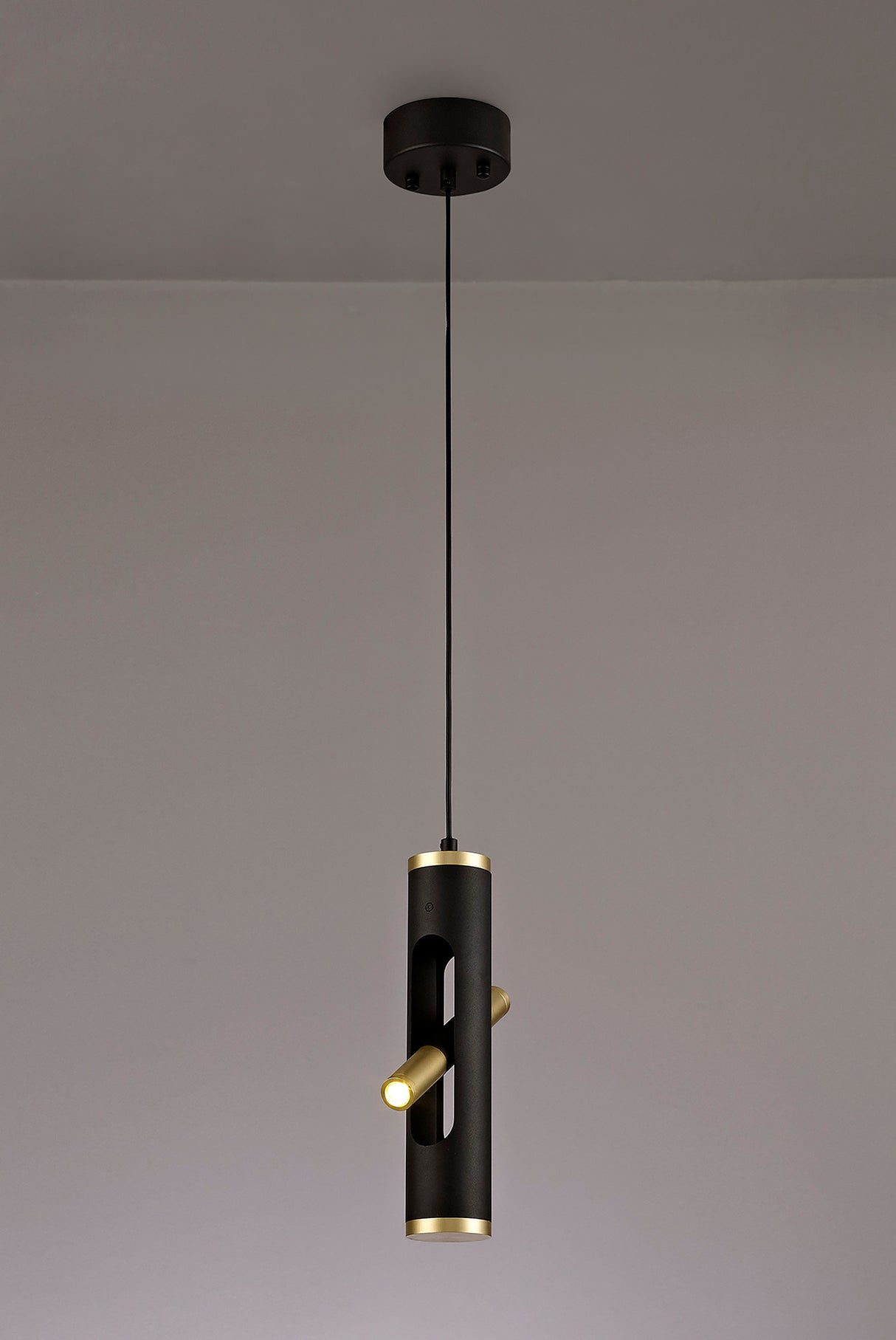 ACA9667 Acamari Pendant 4W LED in a Sand Black/Gold Finish