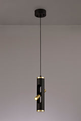 ACA9667 Acamari Pendant 4W LED in a Sand Black/Gold Finish