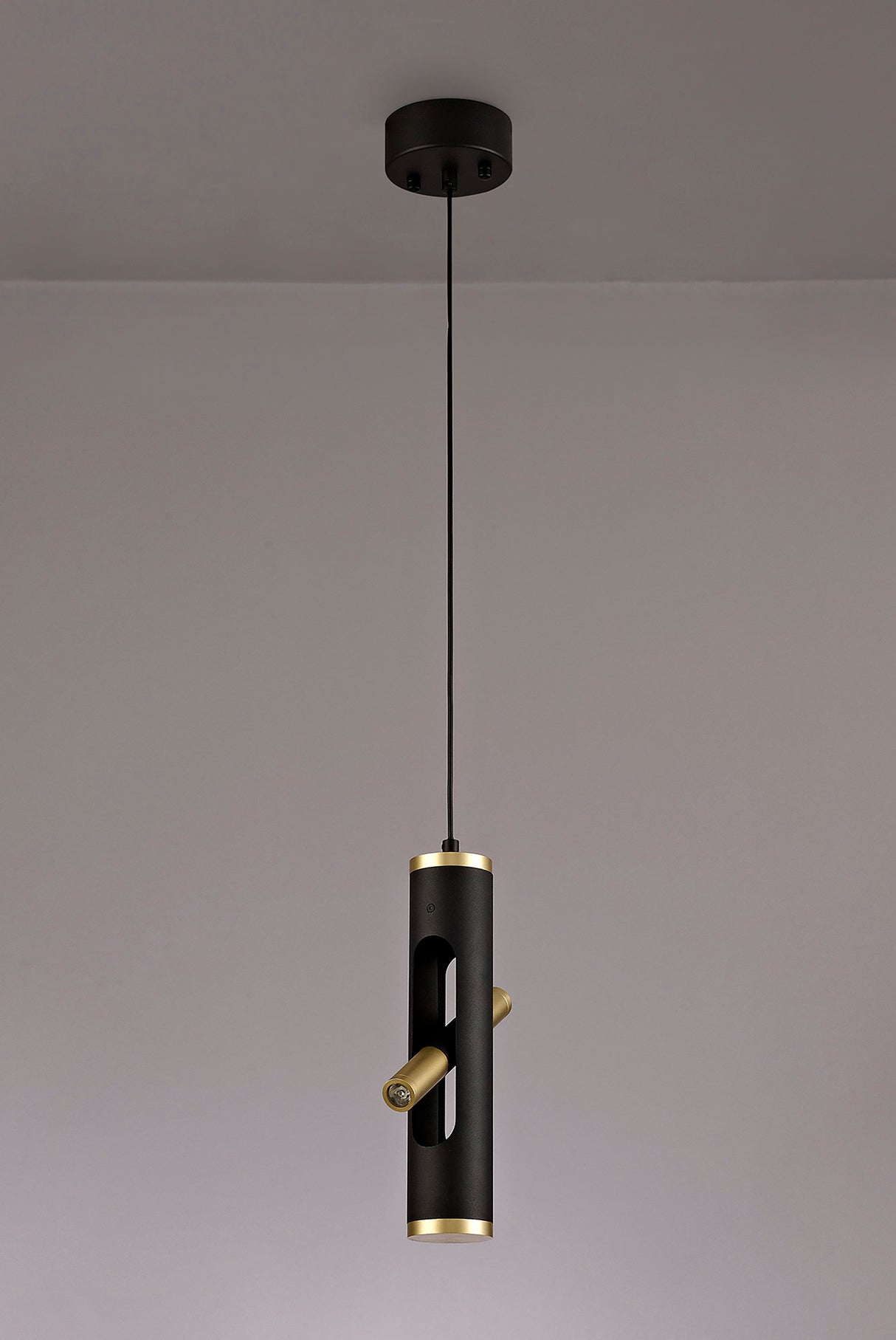 ACA9667 Acamari Pendant 4W LED in a Sand Black/Gold Finish