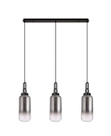 ACH2260 Achernar 3 Light Ceiling Pendant Black Chrome/Smoked