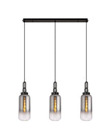 ACH2260 Achernar 3 Light Ceiling Pendant Black Chrome/Smoked