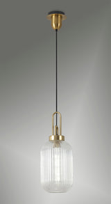 ACH2450 Achernar 1 Light Ceiling Pendant Brass/Gold/Clear