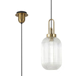 ACH2450 Achernar 1 Light Ceiling Pendant Brass/Gold/Clear