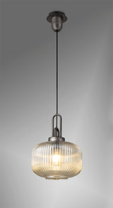 ACH2650 Achernar 1 Light Ceiling Pendant Aged Pewter/Champagne