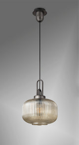 ACH2650 Achernar 1 Light Ceiling Pendant Aged Pewter/Champagne