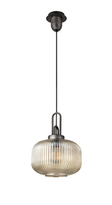 ACH2650 Achernar 1 Light Ceiling Pendant Aged Pewter/Champagne