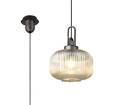 ACH2650 Achernar 1 Light Ceiling Pendant Aged Pewter/Champagne