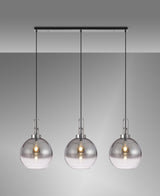 ACH2850 Achernar 3 Light Ceiling Pendant Polished Nickel/Smoked