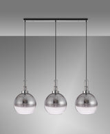 ACH2850 Achernar 3 Light Ceiling Pendant Polished Nickel/Smoked