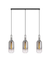 ACH3850 Achernar 3 Light Ceiling Pendant Polished Nickel/Smoked