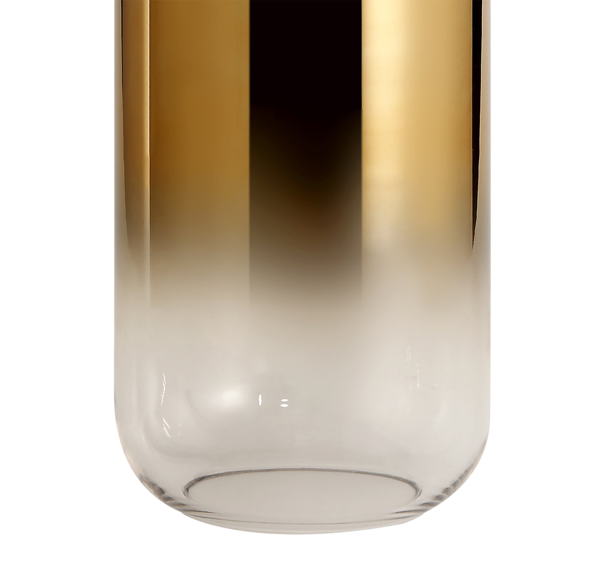 ACH3977 Achernar 16cm Cylinder Glass Only in a Brass Gold/Clear Finish