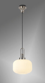 ACH5150 Achernar 1 Light Ceiling Pendant Polished Nickel/Opal