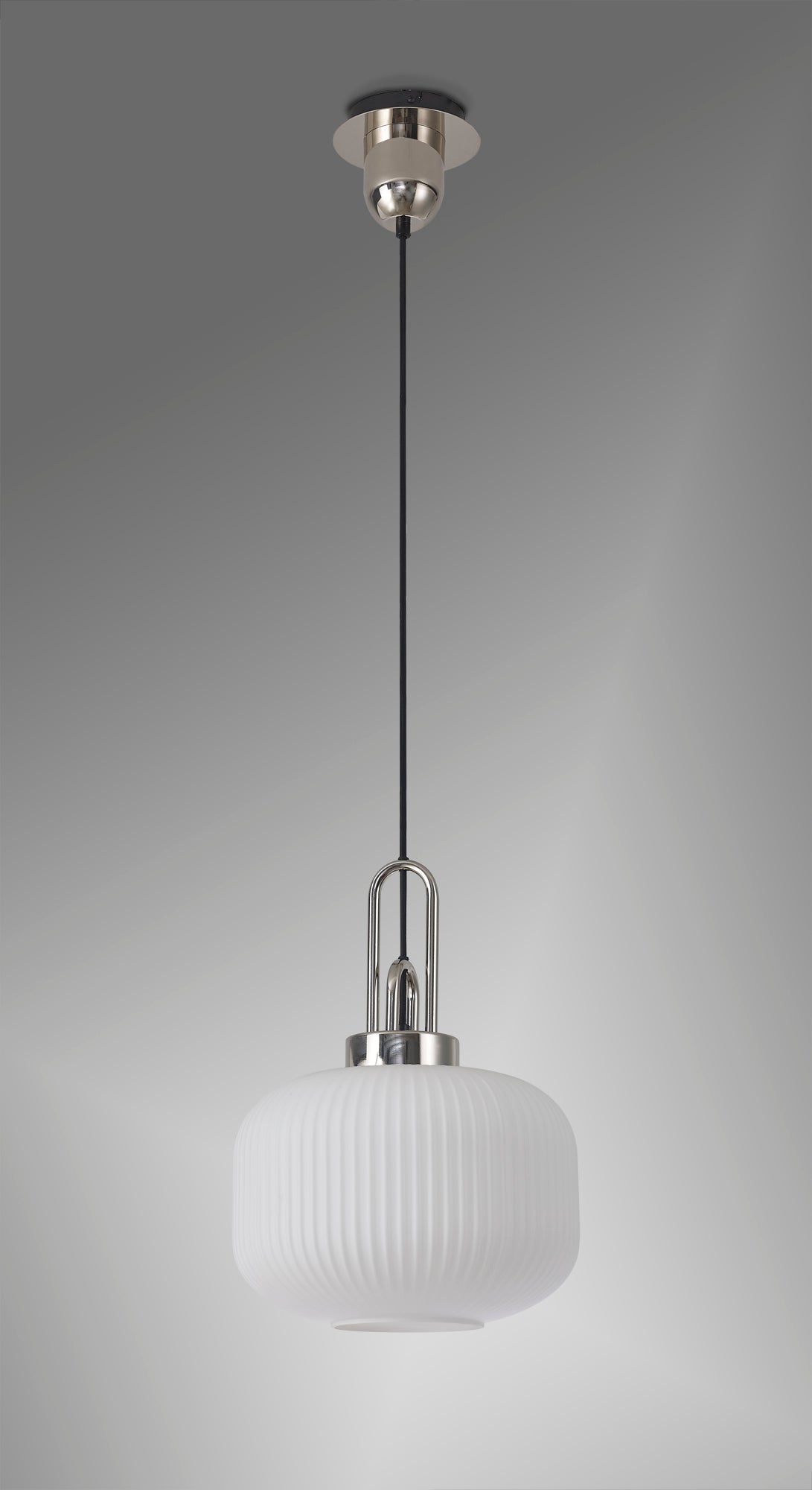 ACH5150 Achernar 1 Light Ceiling Pendant Polished Nickel/Opal