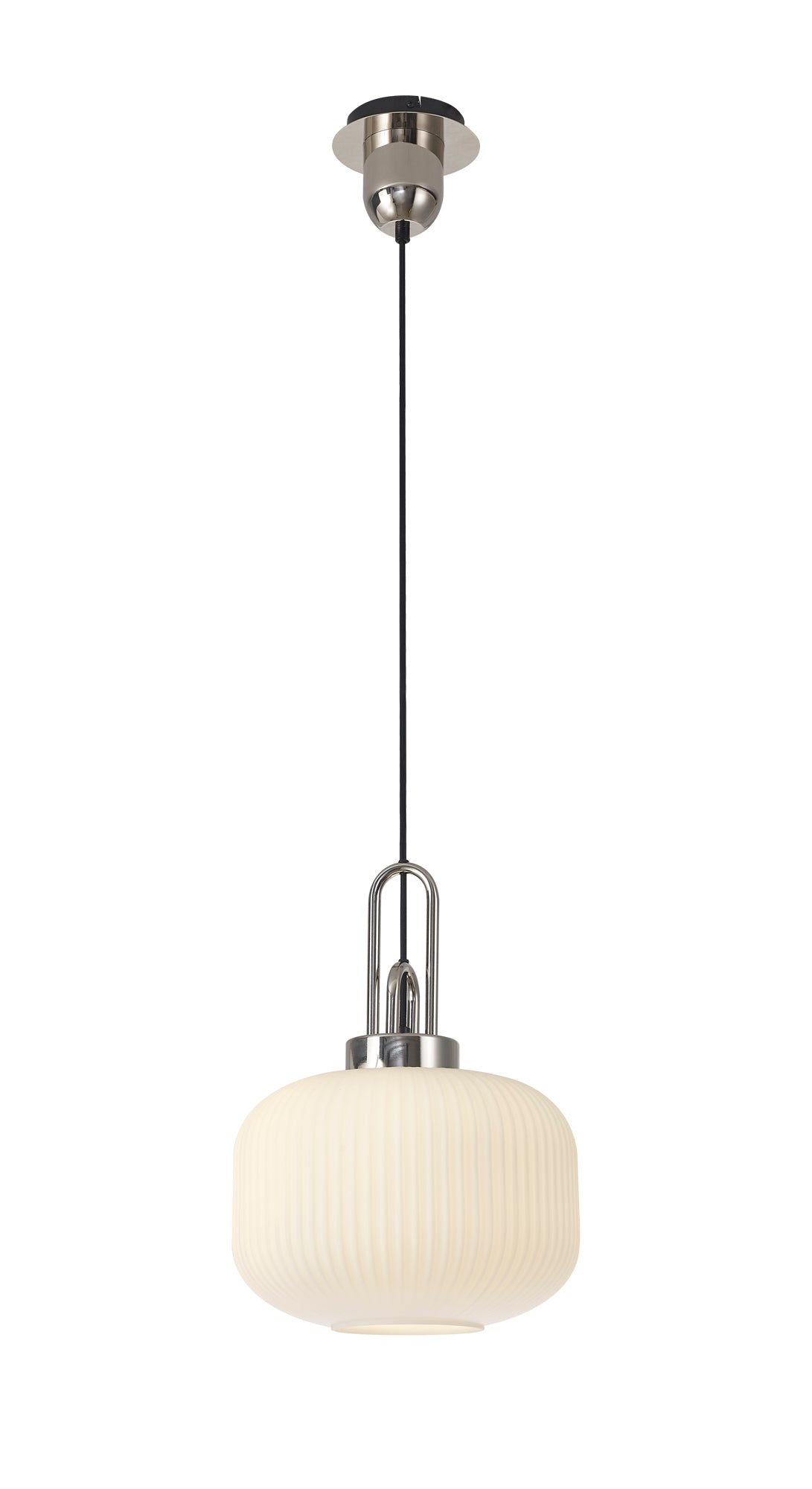 ACH5150 Achernar 1 Light Ceiling Pendant Polished Nickel/Opal