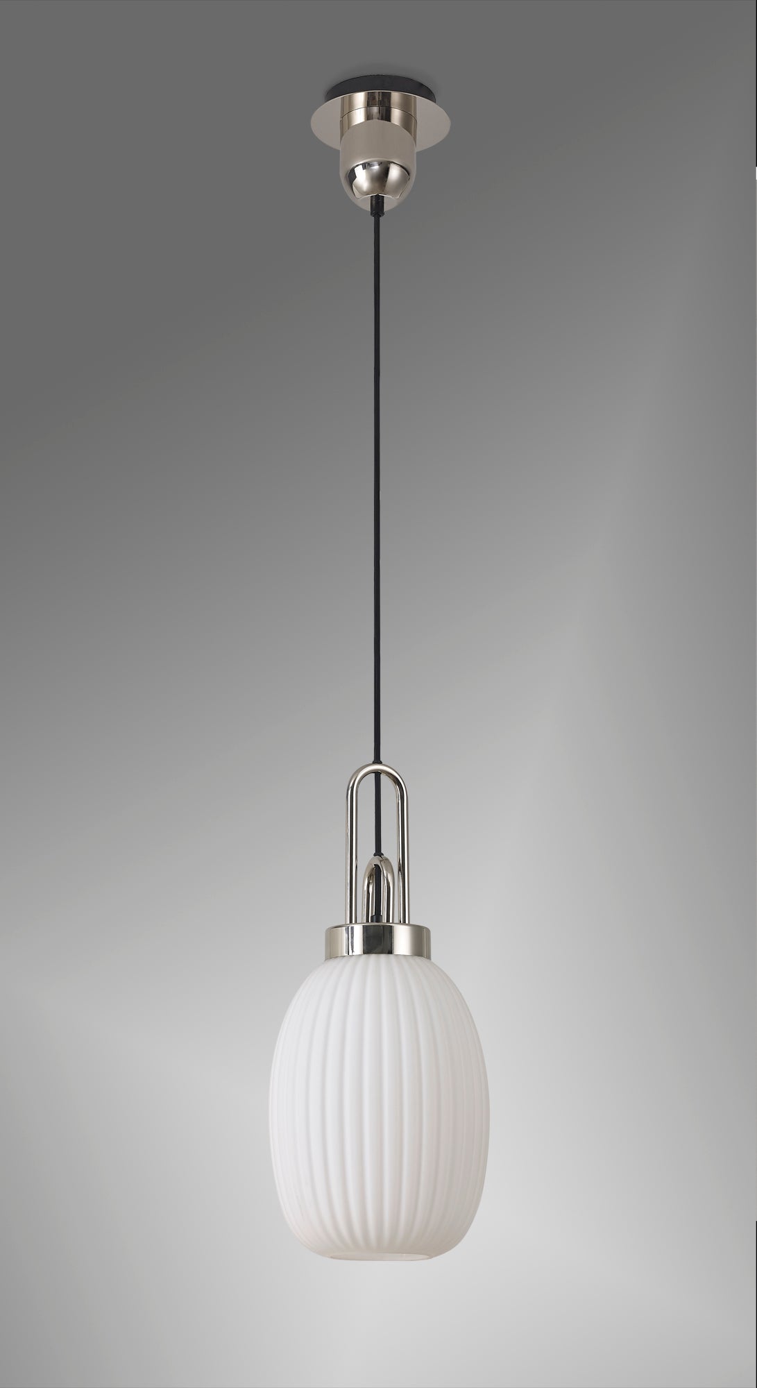 ACH5250 Achernar 1 Light Ceiling Pendant Polished Nickel/Opal