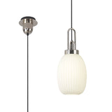 ACH5250 Achernar 1 Light Ceiling Pendant Polished Nickel/Opal