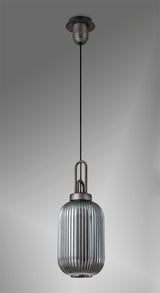 ACH5650 Achernar 1 Light Ceiling Pendant Aged Pewter/Smoked